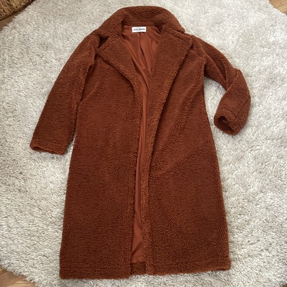 Steve Madden Saide Sherpa Teddy Coat - Picture 5 of 7